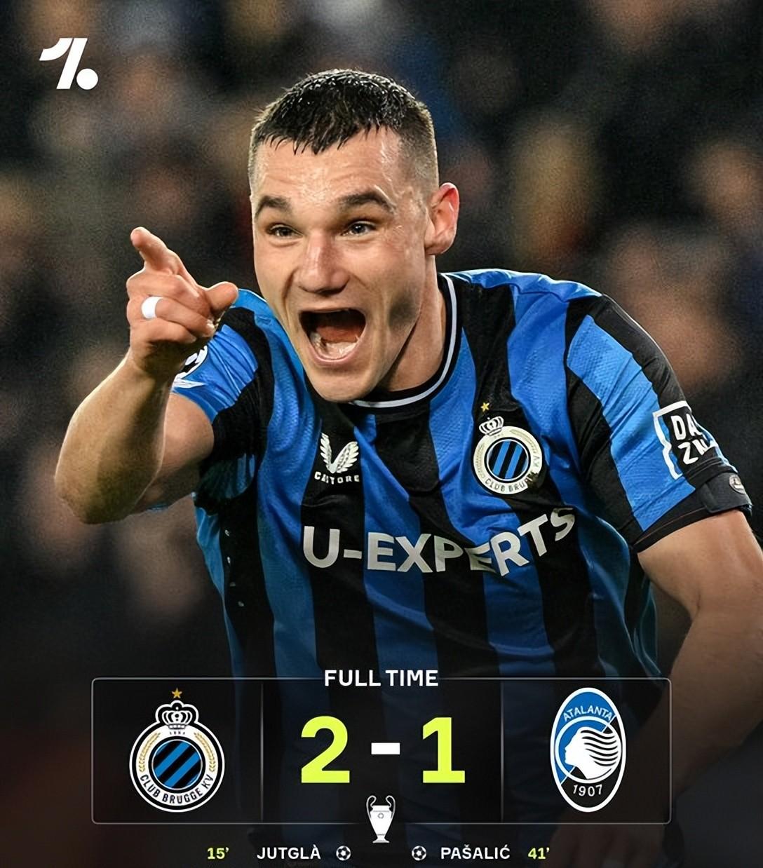 布鲁日被逆转,欧冠之路终结 布鲁日被逆转,欧冠之路终结